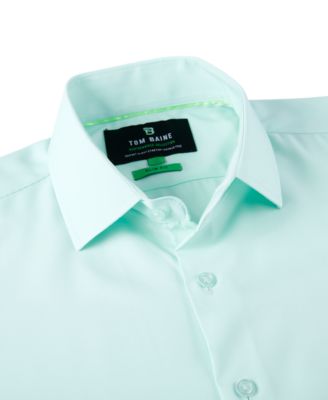 Men's Slim Fit Short Sleeve Performance Button Down Dress Shirt