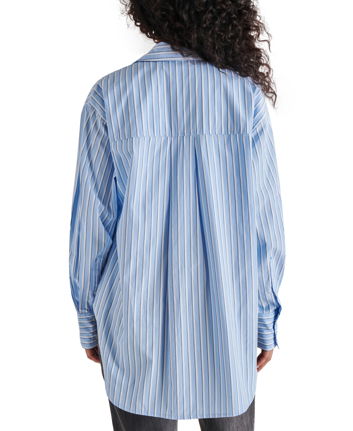 Shop Steve Madden Women's Autumn Oversized Shirt In Light Blue