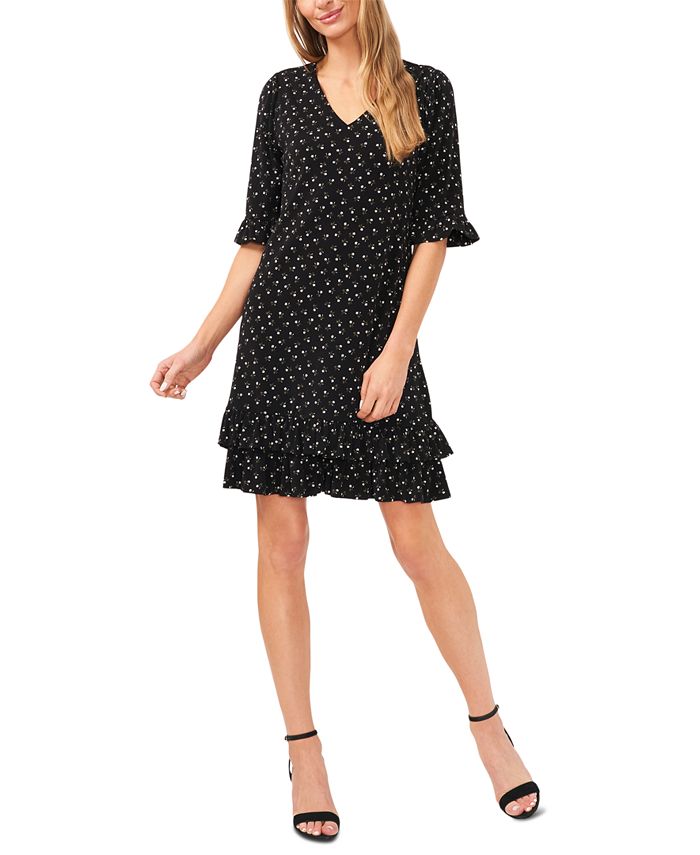Cece ruffled floral print dress on sale