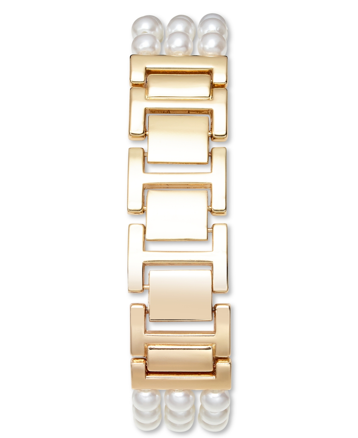 Shop Inc International Concepts Women's White Imitation Pearl Bracelet Watch 38mm, Created For Macy's