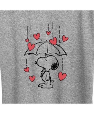 Air Waves Trendy Plus Size Peanuts Snoopy Valentine's Day Graphic T-shirt