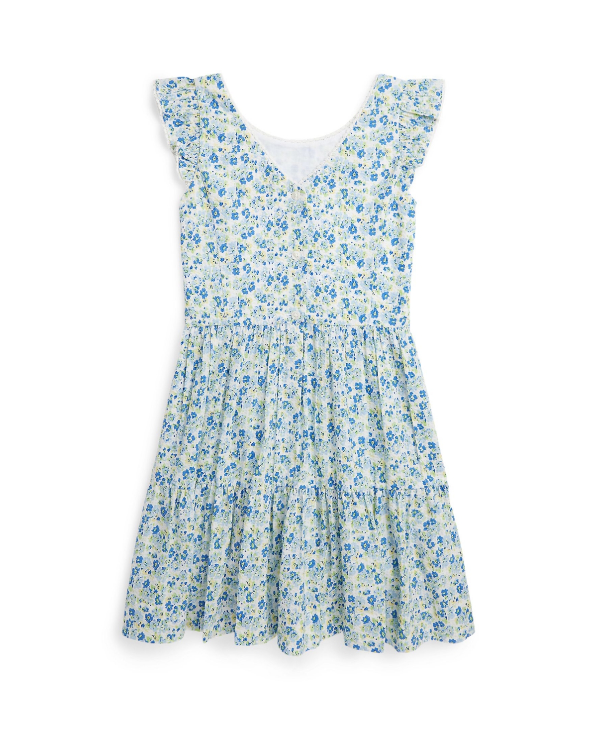 Polo Ralph Lauren Kids' Big Girls Floral Cotton Seersucker Dress In Alma Floral