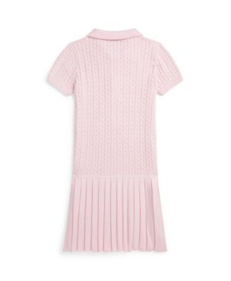 Polo Ralph Lauren Big Girls Mini-Cable Cotton-Blend Polo Dress
