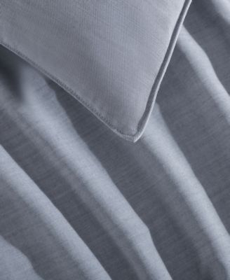 CLOSEOUT! Tencel Reversible Solid 3 Piece Duvet Cover Set, Queen