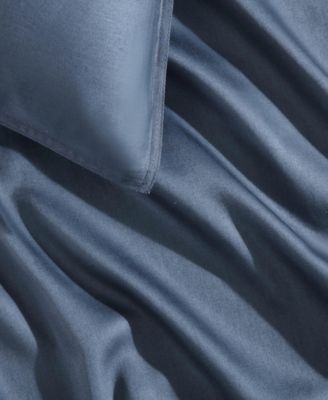 CLOSEOUT! Organic Earth Solid Cotton Sateen 3 Piece Duvet Cover Set, King