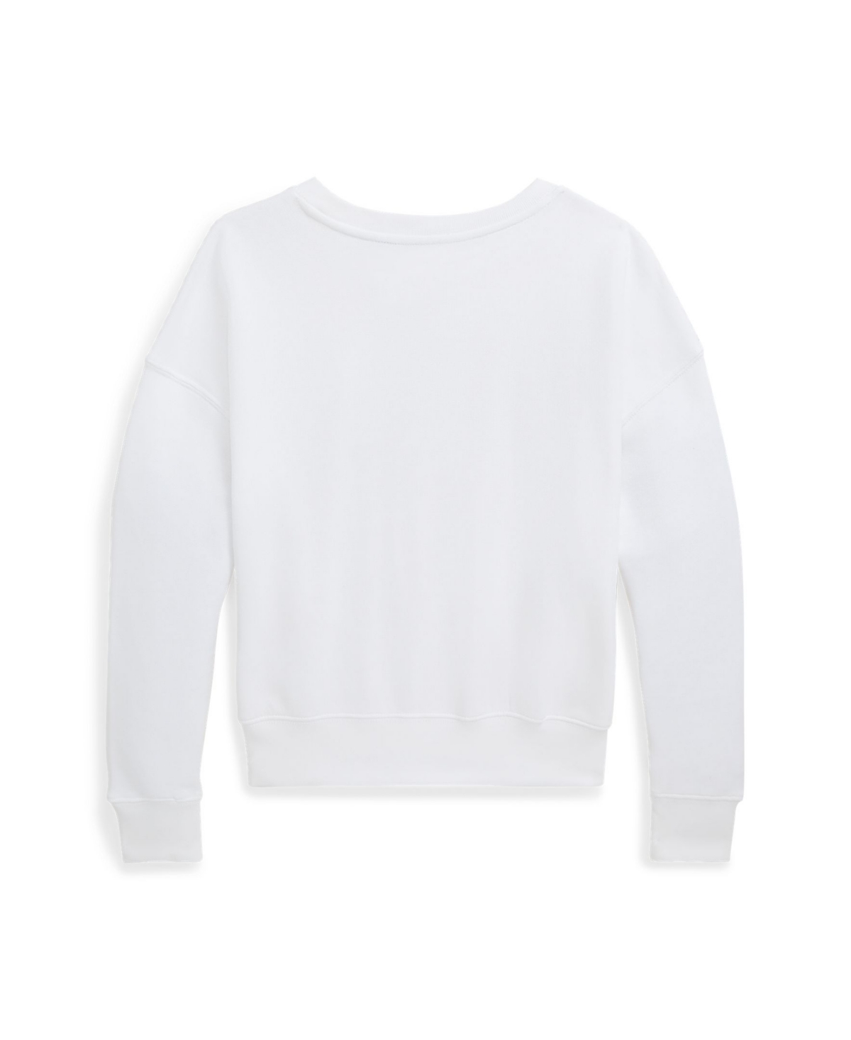 Shop Polo Ralph Lauren Big Girls Mixed-logo Terry Sweatshirt In White