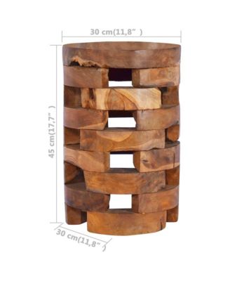 Beside Cabinet 11.8"x11.8"x17.7" Solid Teak Wood