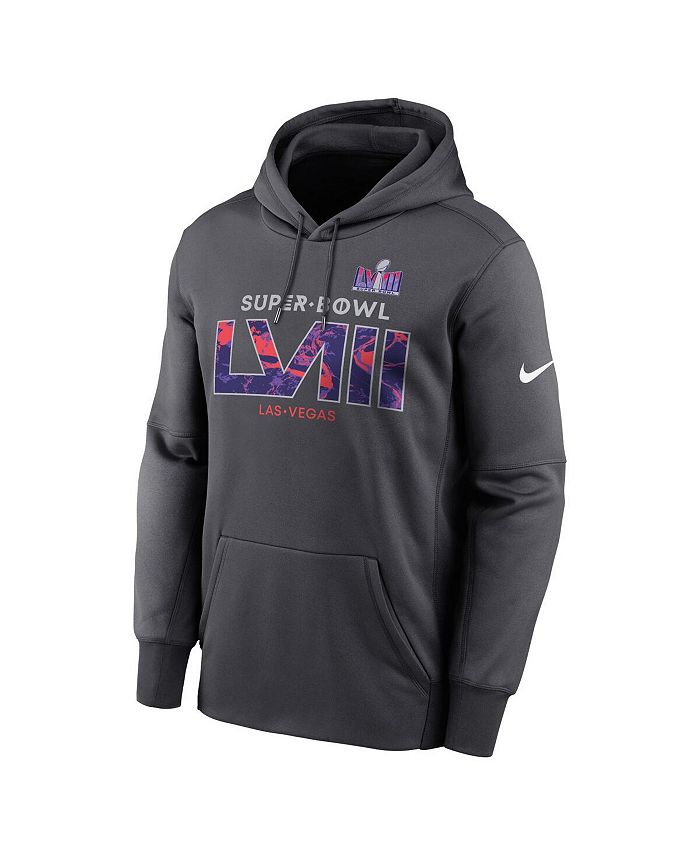 Nike Men's Anthracite Super Bowl LVIII Fleece Performance Pullover ...