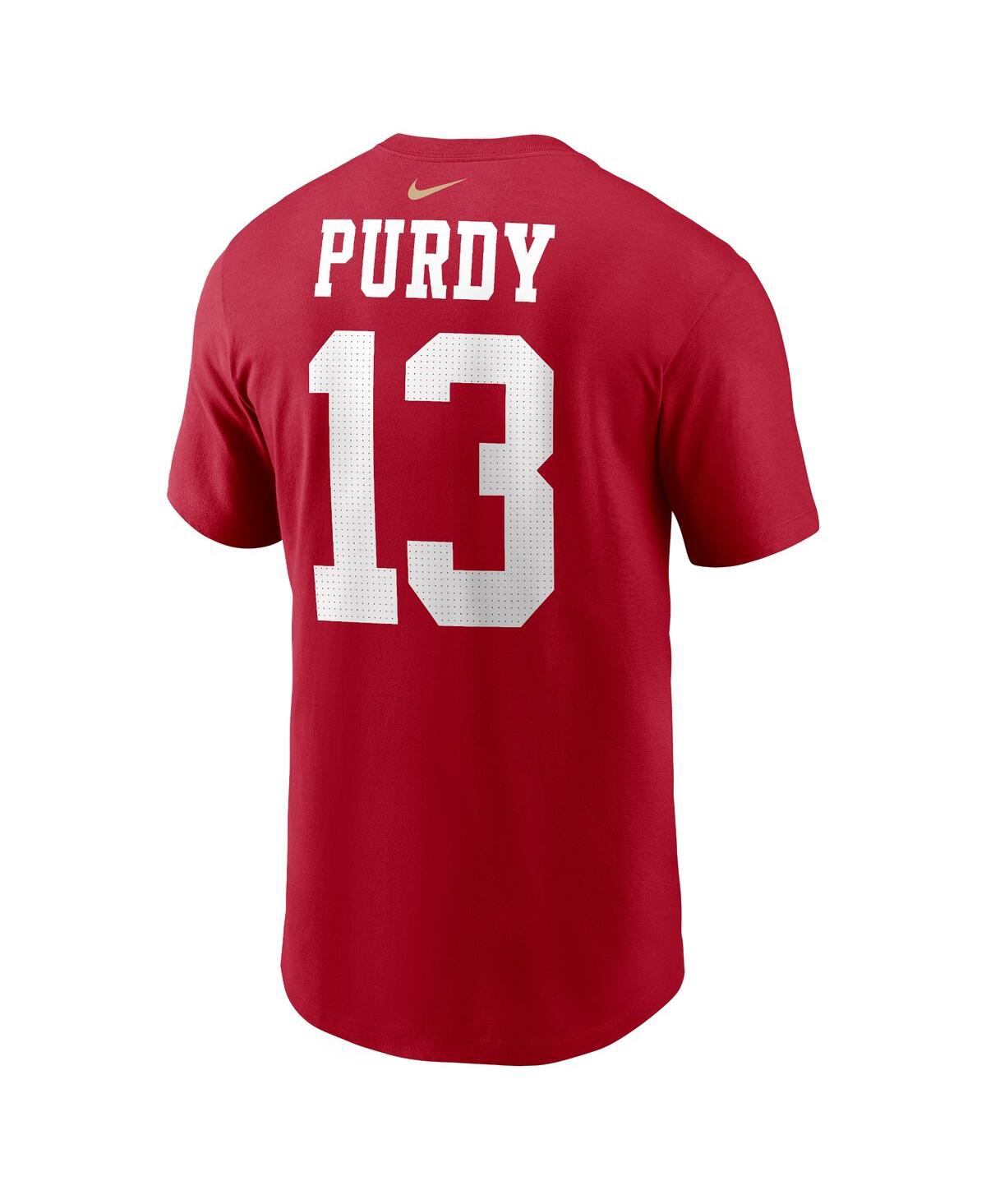 Big Boys Nike Brock PurdySan Francisco 49ers Player Name and Number T-shirt - Scarlet