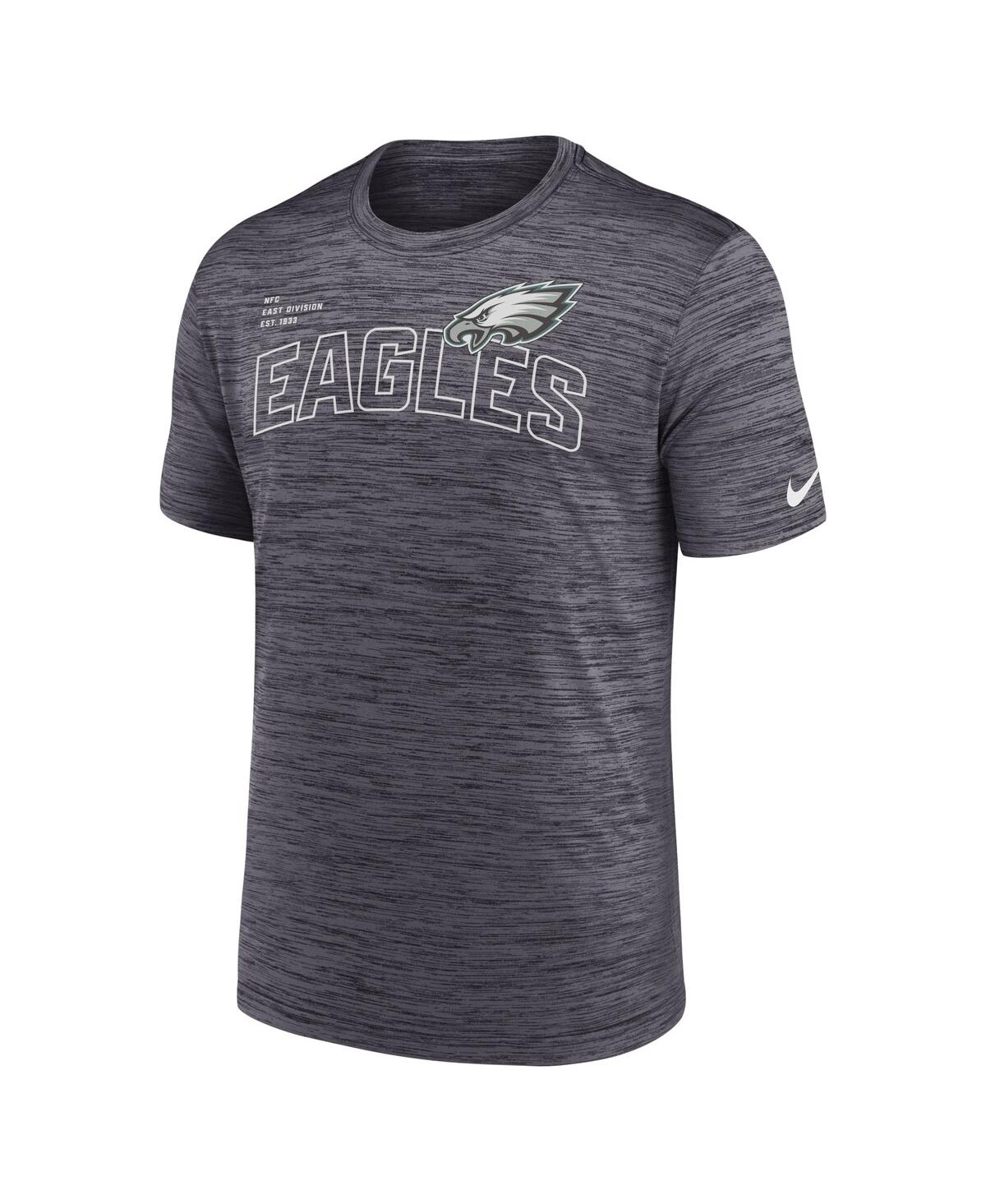 Shop Nike Men's  Black Philadelphia Eagles Velocity Arch Performance T-shirt