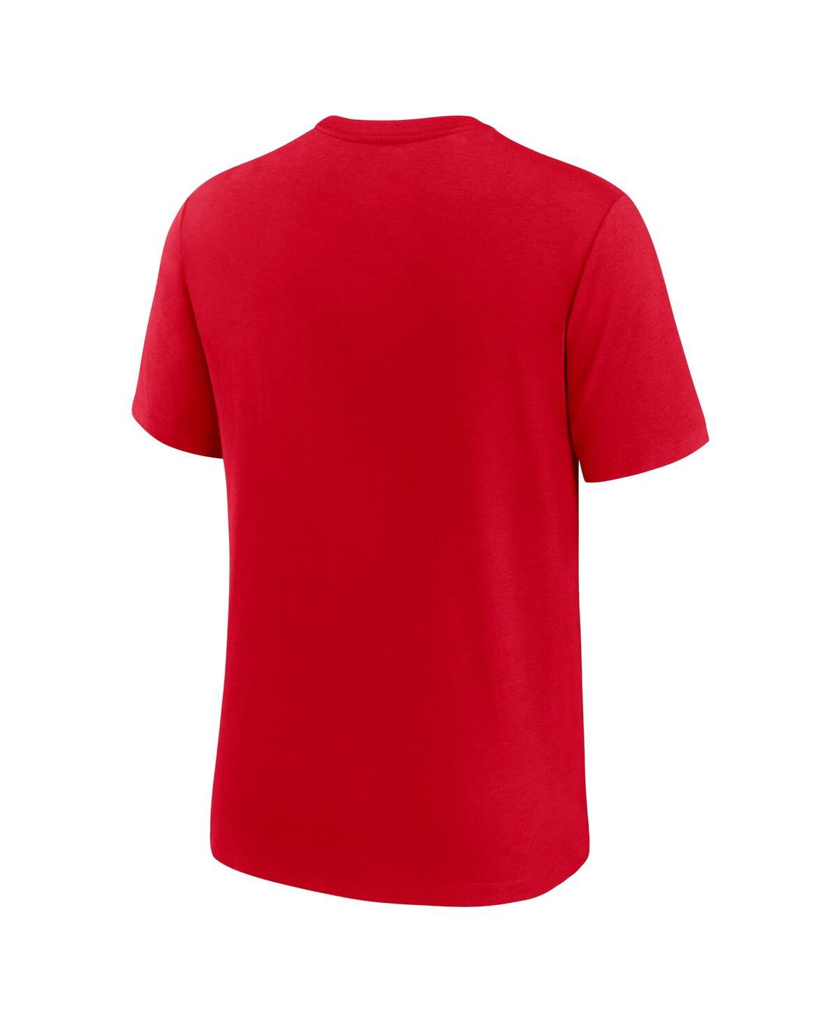 Shop Nike Men's  Red San Francisco 49ers Rewind Logo Tri-blend T-shirt