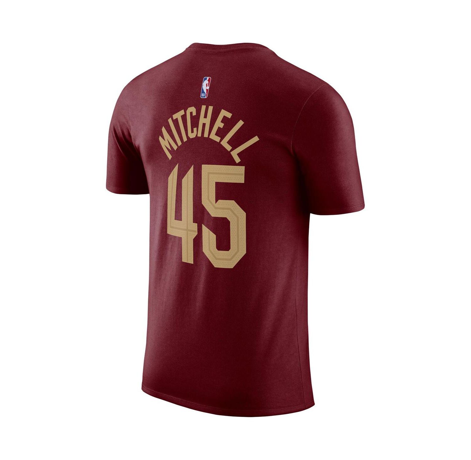 Men's Donovan Mitchell Burgundy Cleveland Cavaliers Icon 2022/23 Name and Number T-shirt