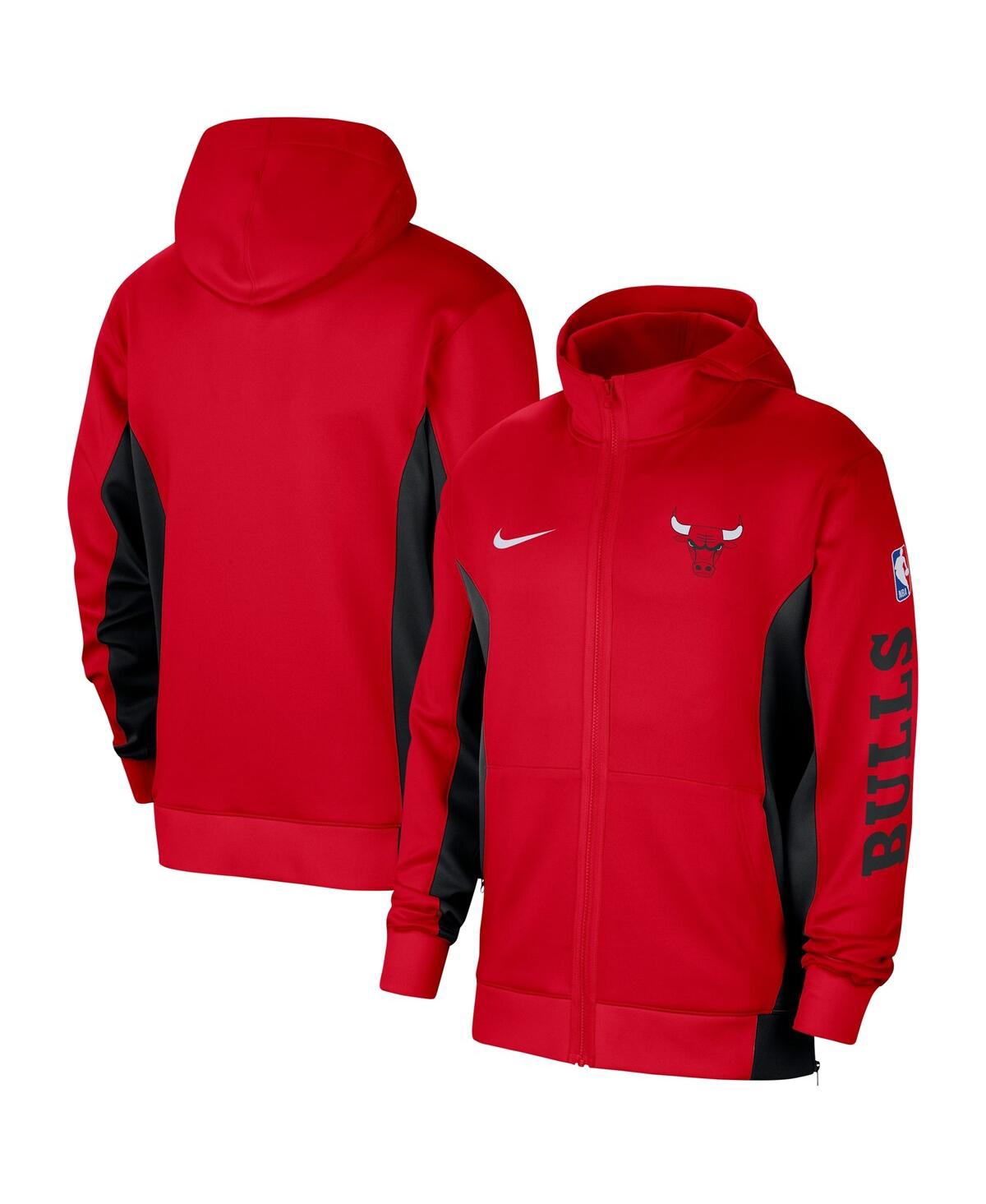 Shop Nike Men's  Red Chicago Bulls 2023/24 Authentic Showtime Full-zip Hoodie
