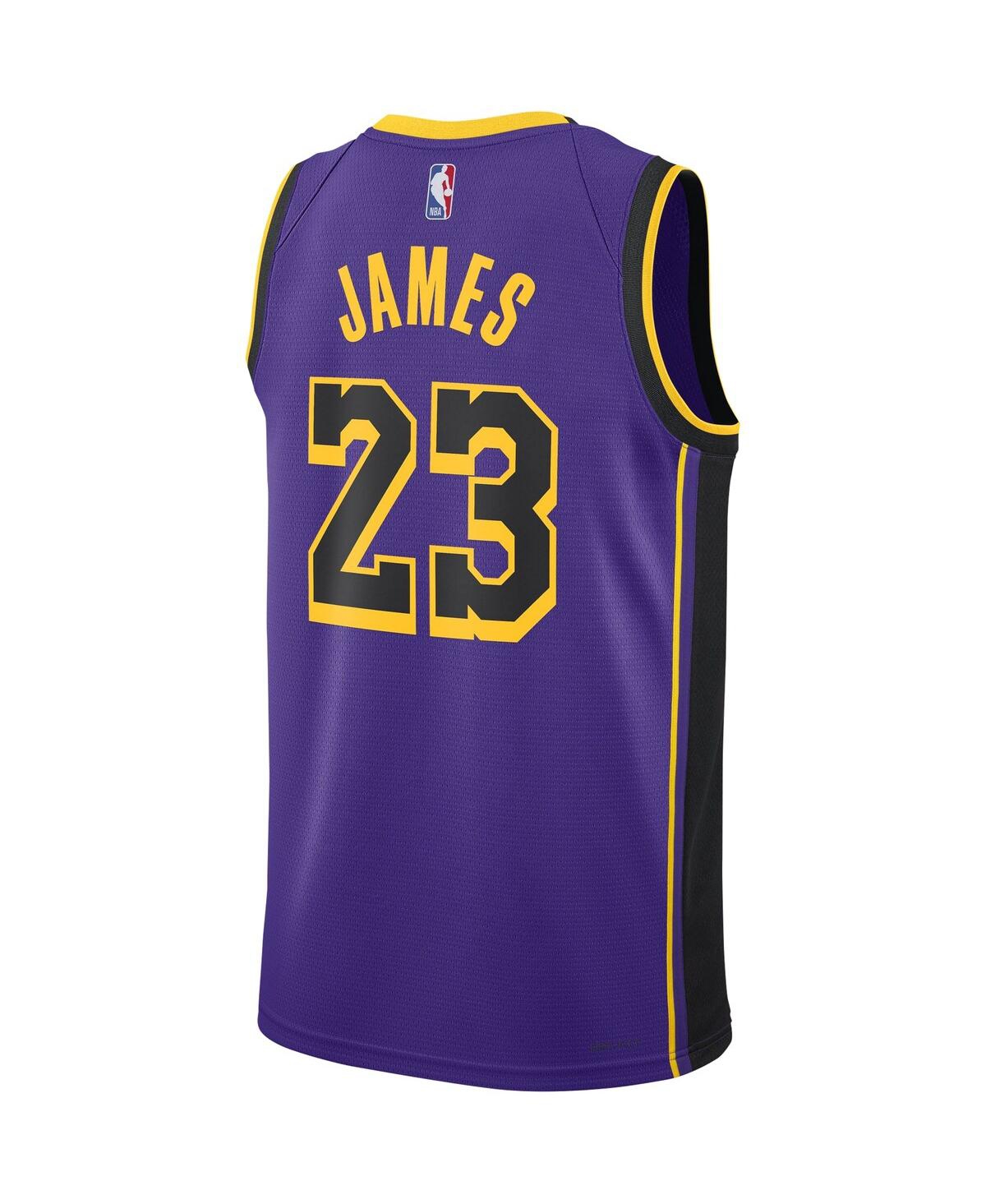 Men's and Women's Jordan LeBron JamesLos Angeles Lakers Swingman Jersey - Statement Edition - Purple