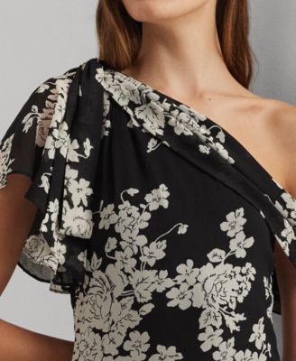 Lauren Ralph Lauren ★【ミディドレス】Taffeta One Shoulder Lauren Ralph Lauren Women's One-Shoulder Floral Gown - Macy's