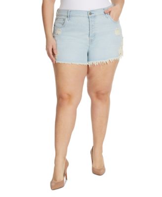 Jessica Simpson - Trendy Plus Size Hug Me High-Rise Jean Shorts