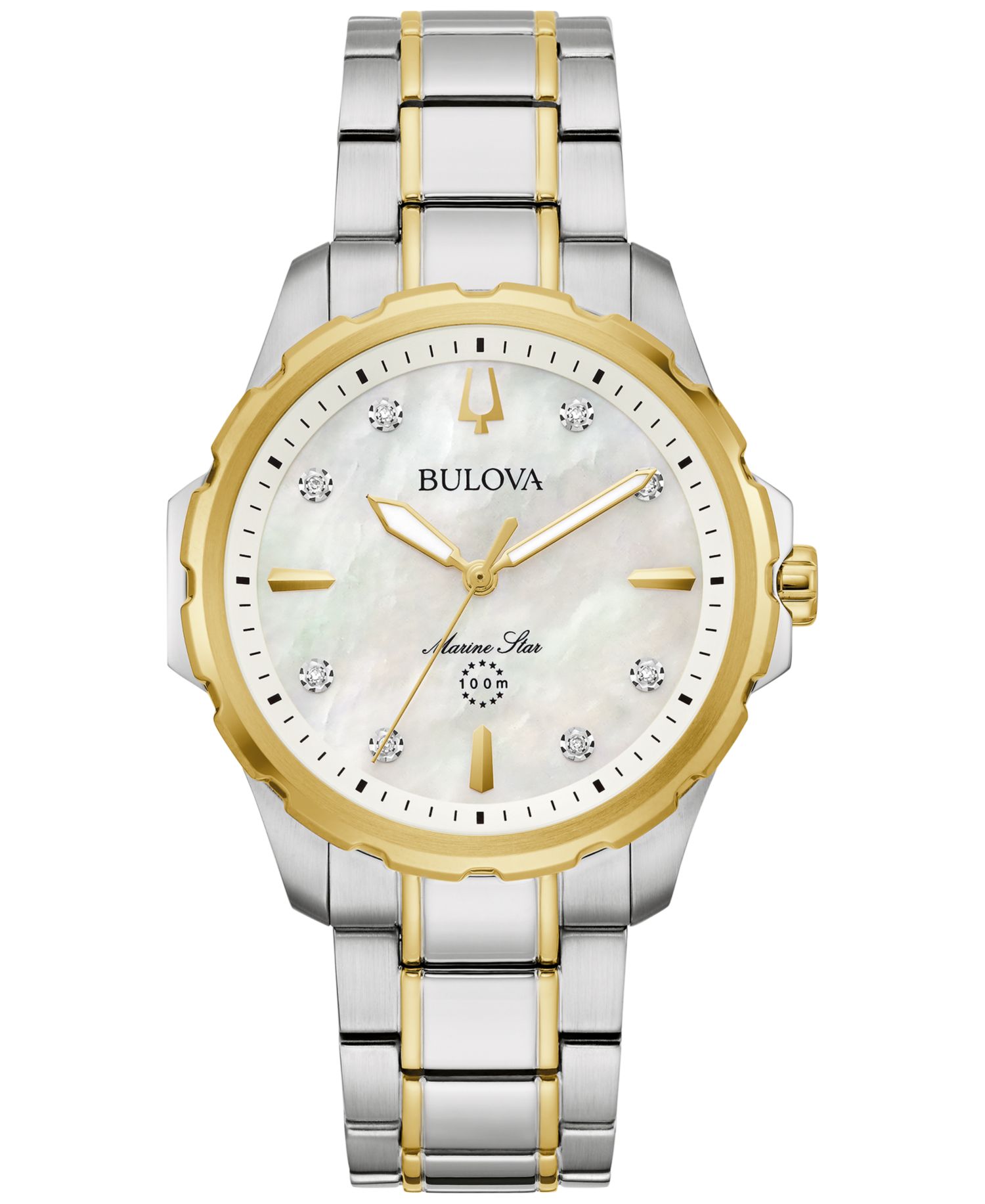 Women's Marine Star Diamond Accent Two-Tone Stainless Steel Bracelet Watch 36mm