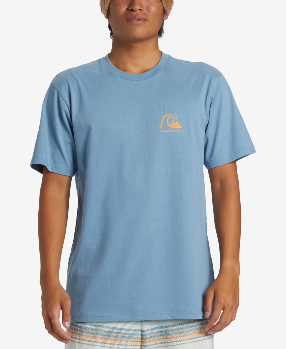 Shop Quiksilver Men's The Original Boardshort Crewneck T-shirt In Blue Shadow