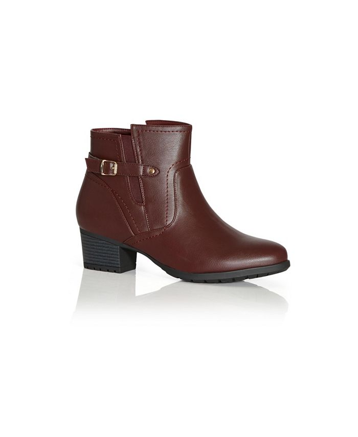AVENUE Womens WIDE FIT Lynn Ankle Boot burgundy Macy s