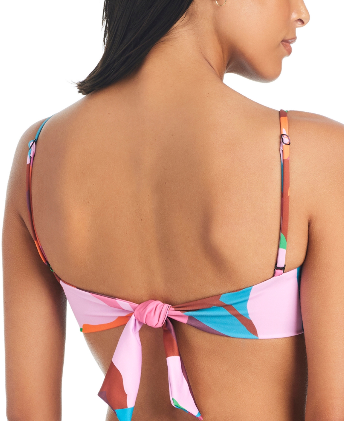 Shop Sanctuary Women's Tropic Mood Printed V-wire Bandeau Bikini Top In Multi