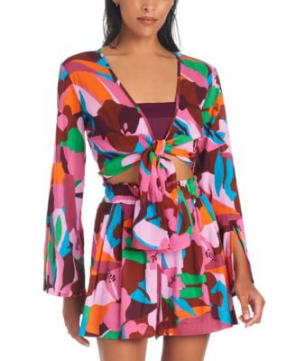 Sanctuary - Women's Tropic Mood Printed Cotton Cover Up Shirt