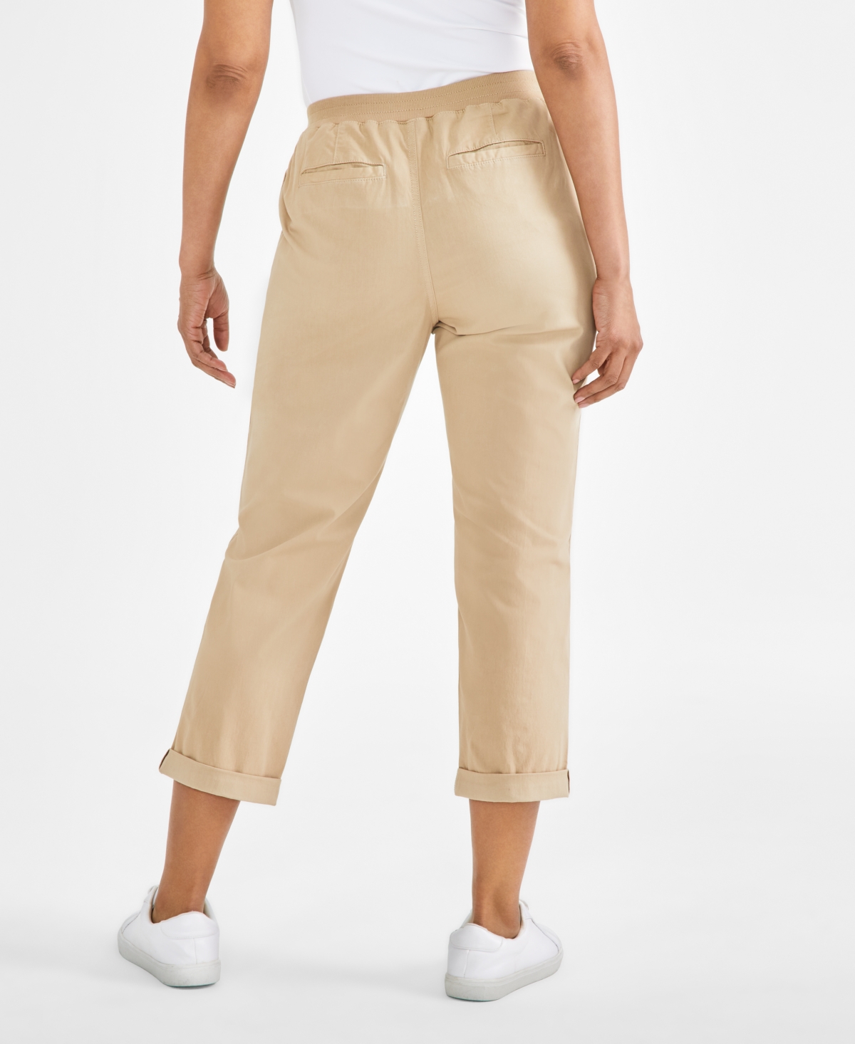 Style & Co Women's Floral-Embroidered Pull-On Pants, Created for Macy's