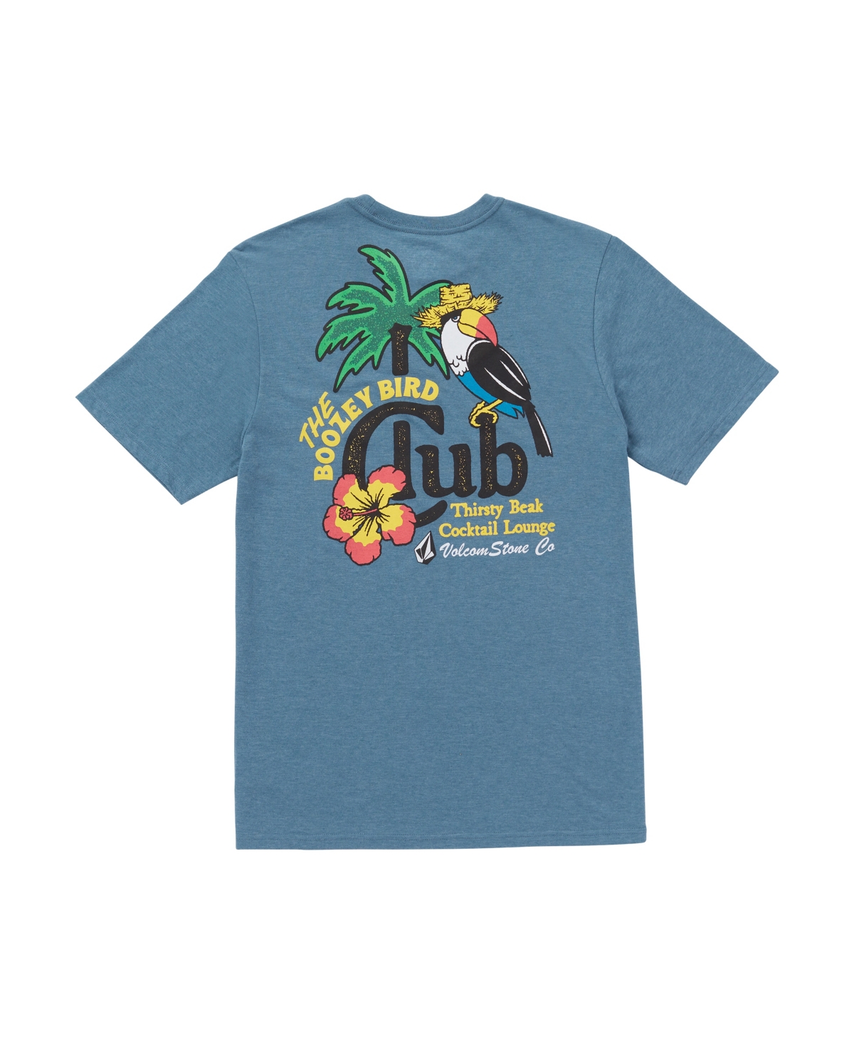 Shop Volcom Men's Boozey Bird Short Sleeve T-shirt In Stone Blue Heather