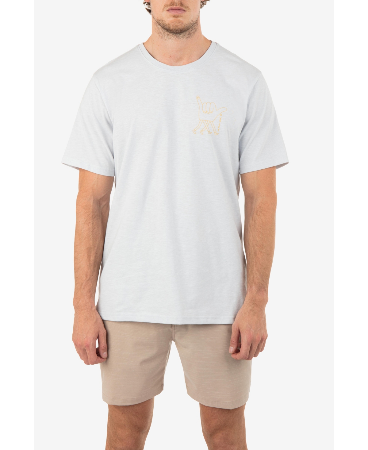 Shop Hurley Men's Evd H2o-dri Shaka Dude Slub Short Sleeve T-shirt In Platinum