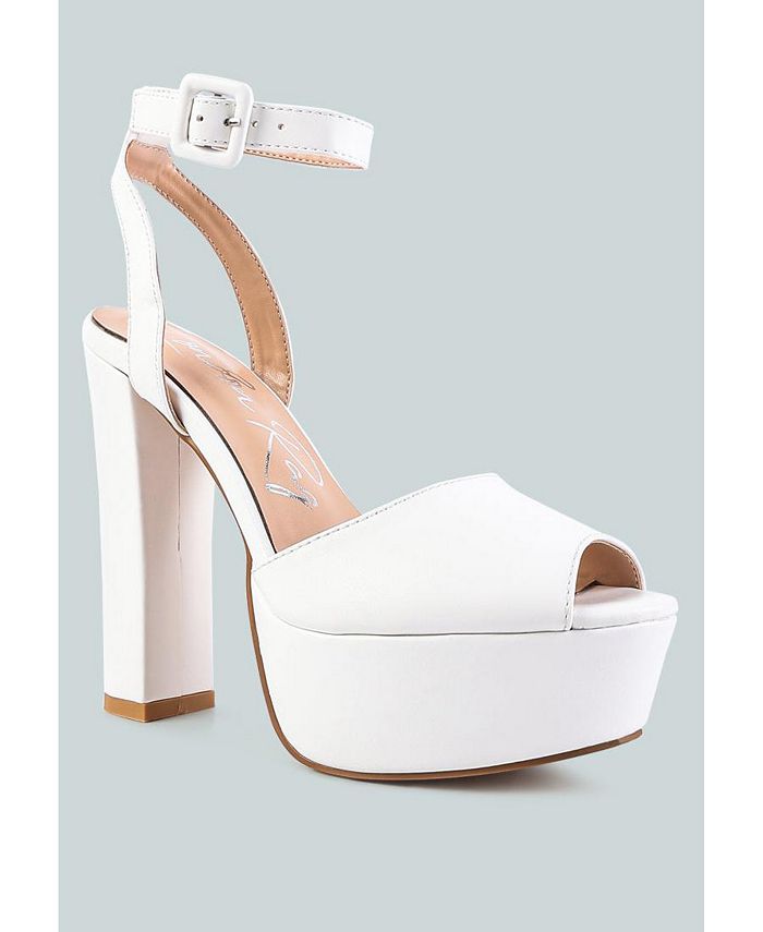 London Rag Women's Rager Peep-Toe High Platform Block Sandals - Macy's