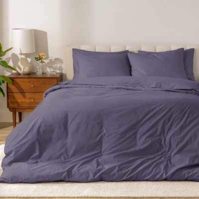 Organic Cotton Percale Duvet Cover Set Full/Queen