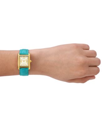 大人気！ Tory Burch トリーバーチ ELEANOR BLUE Leather Watch Tory Burch Women's The Eleanor Blue Leather Strap Watch 25mm