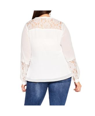 Plus Size Mysterious Lace Top