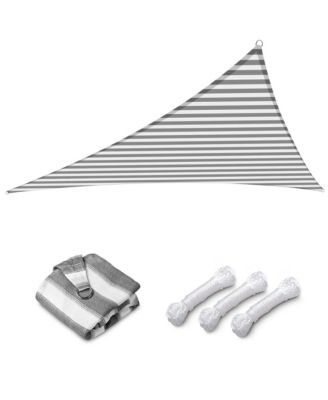 7 Ft 97% UV Block HDPE Triangle Sun Shade Sail Canopy Outdoor Patio Poolside