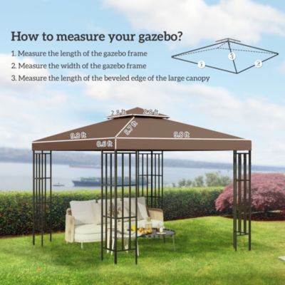 Gazebo Replacement Canopy for 01 -0153, 10' x 10',