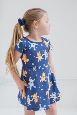 Little Girls Bingo Skater Dress and Scrunchie