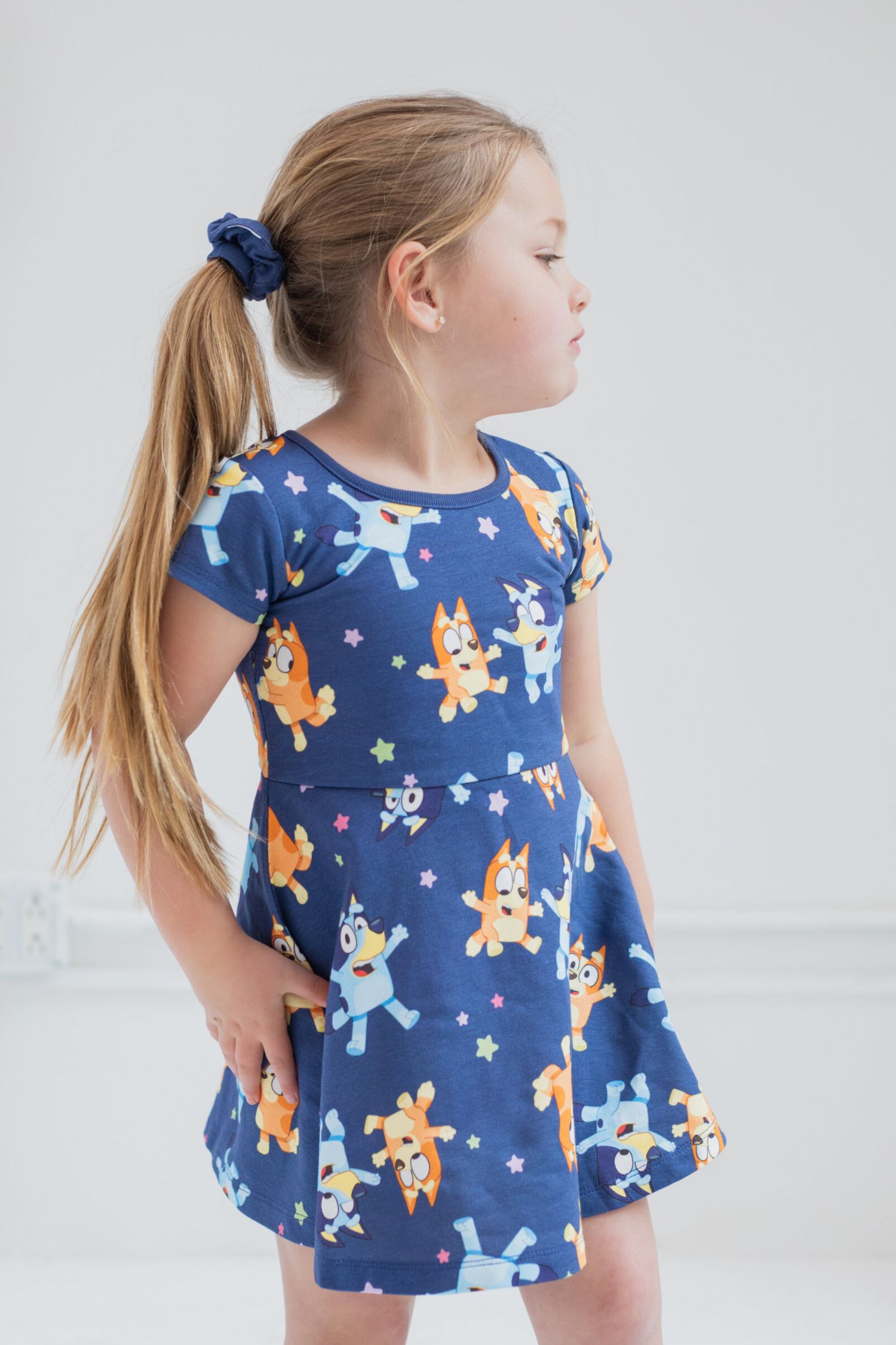 Girls' 2-Piece Skater Dress and Scrunchie Set