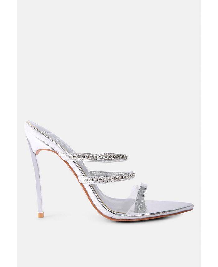 TICKLE ME HIGH HEELED TOE RING SANDALS