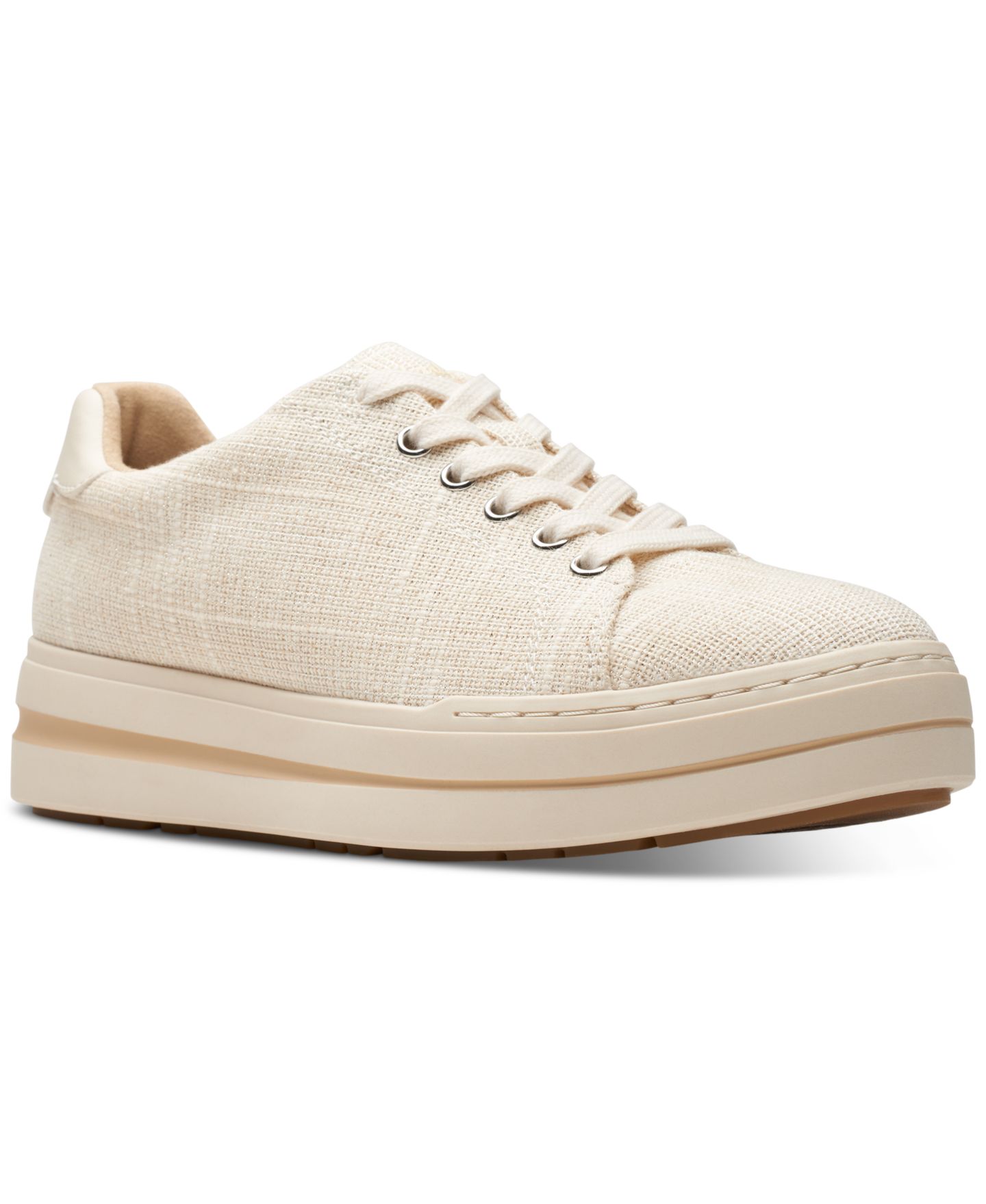 Женские кроссовки Clarks Cloudsteppers Audreigh Sun Lace-up Platform, цвет: Натуральный — фото 1