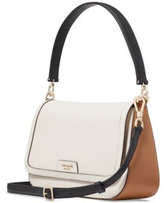 Hudson Small Pebbled Leather Flap Shoulder Bag