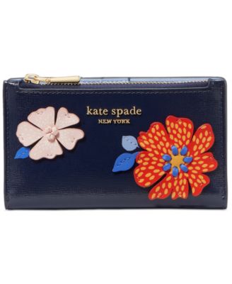 Kate Spade Leather hot applique flower earri