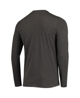 Men's Crimson, Heathered Charcoal Distressed Washington State Cougars Meter Long Sleeve T-shirt and Pants Sleep Set