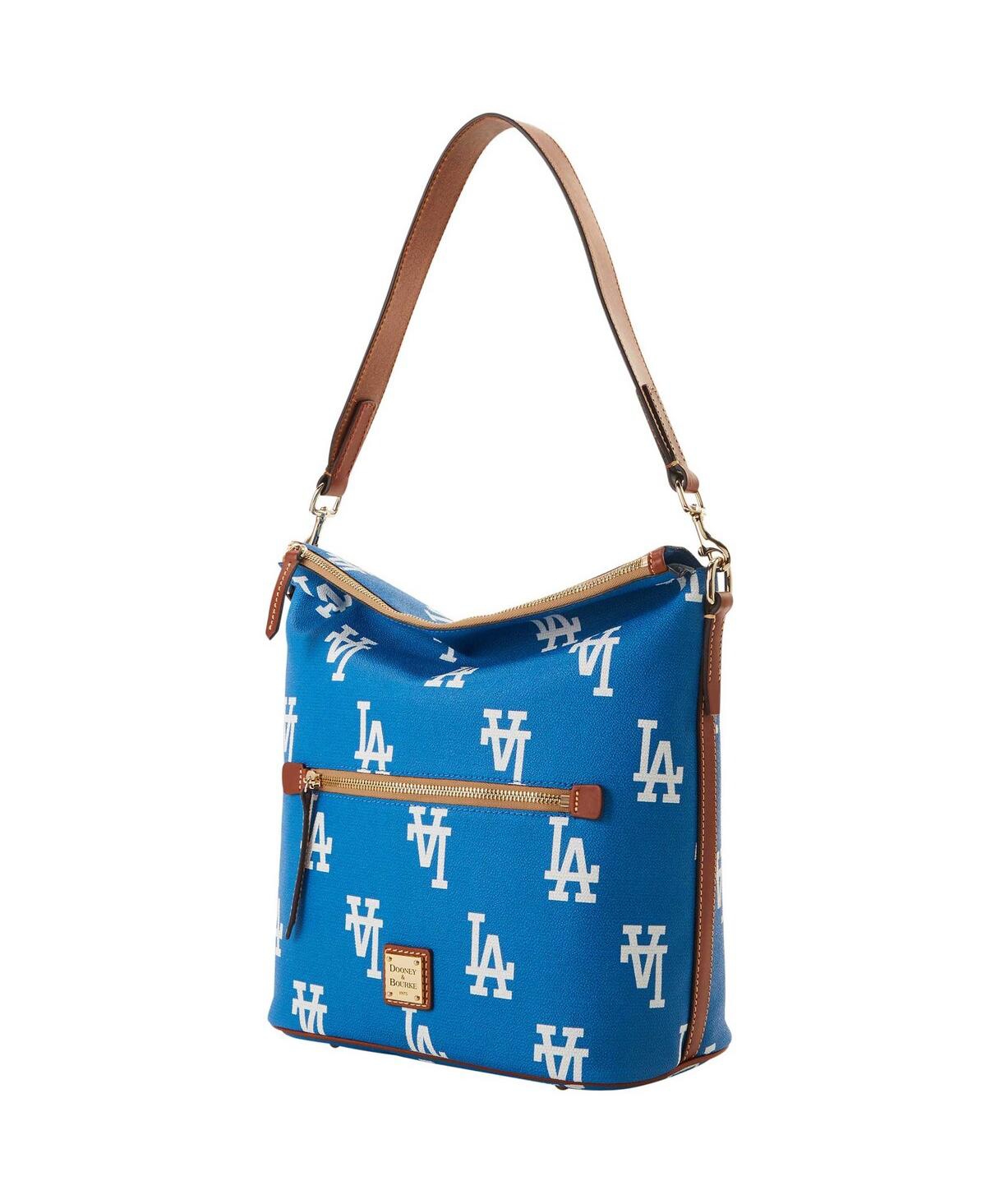 Shop Dooney & Bourke Women's  Los Angeles Dodgers Sporty Monogram Large Purse In Blue