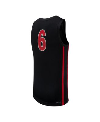 Men's #6 Black UNLV Rebels Replica Basketball Jersey
