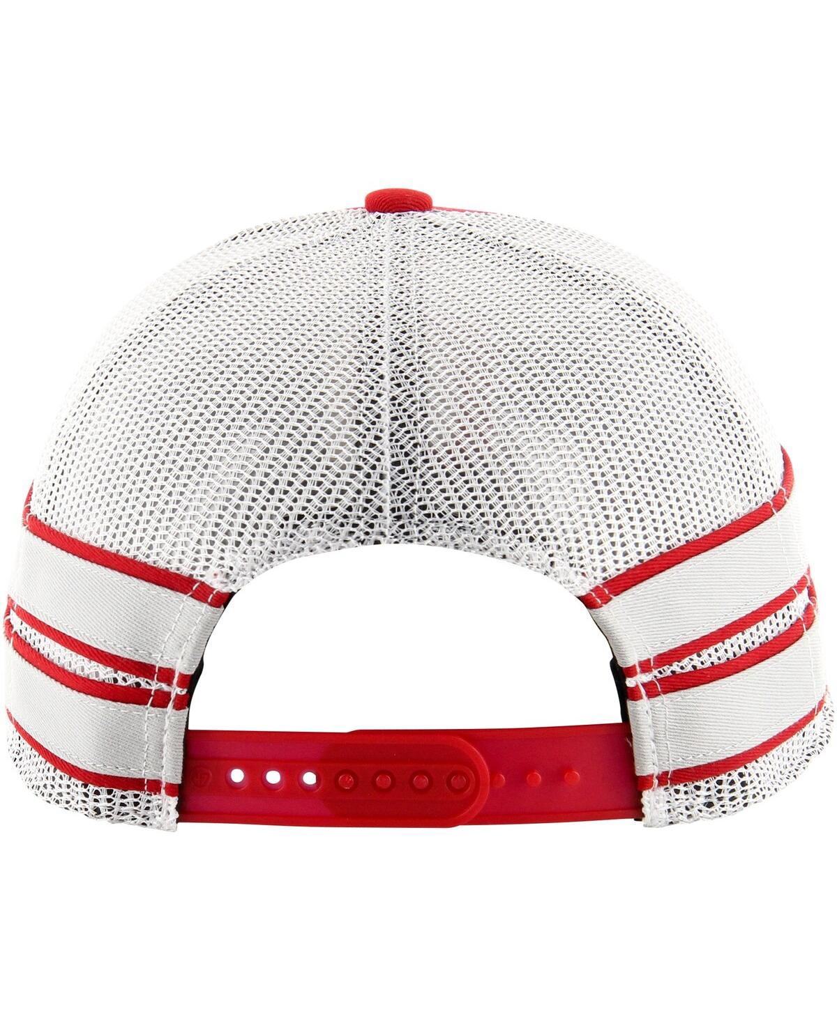 Shop 47 Brand Men's ' Scarlet Distressed Ohio State Buckeyes Straight Eight Adjustable Trucker Hat