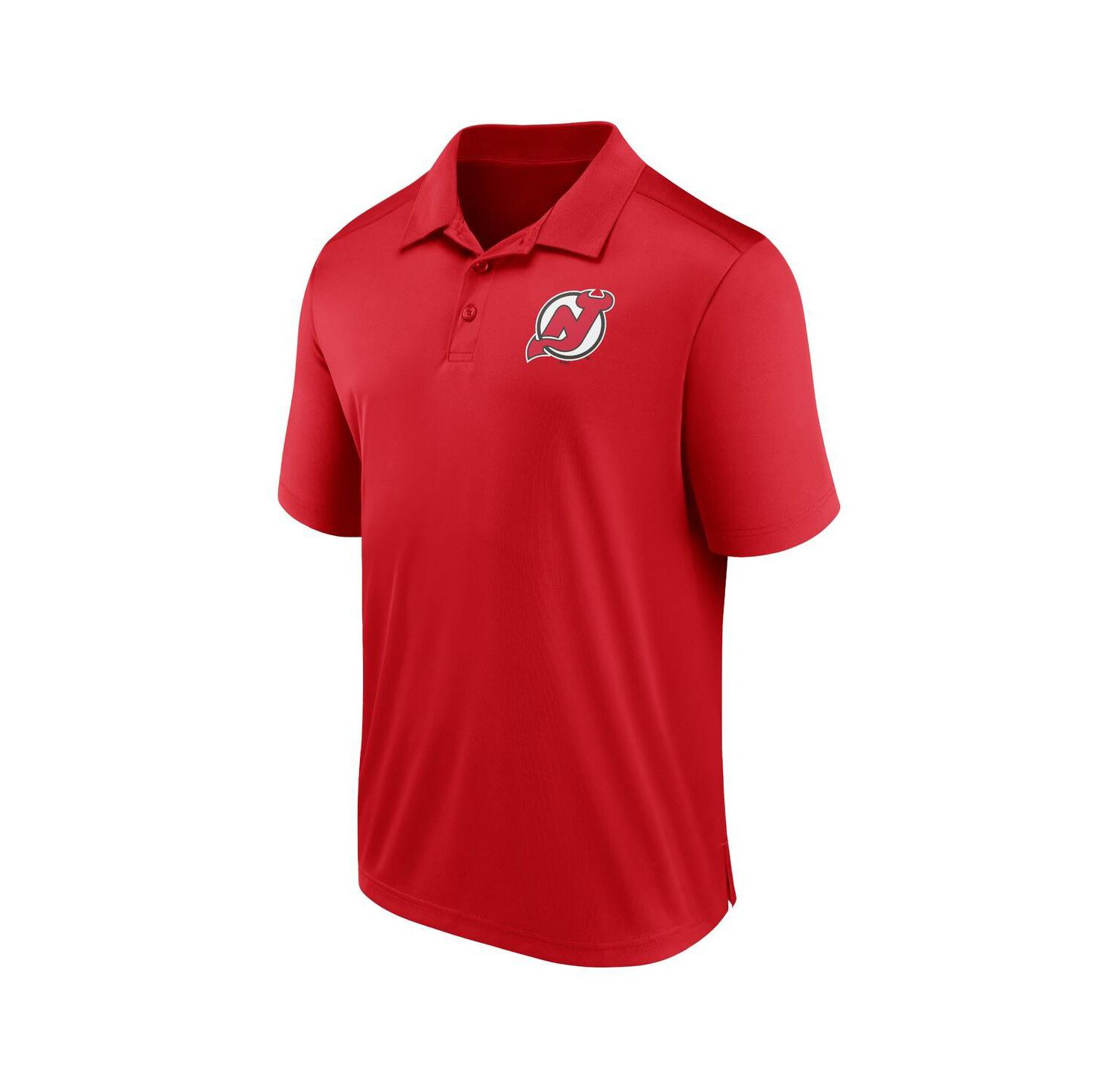 Men's Red New Jersey Devils Left Side Block Polo Shirt