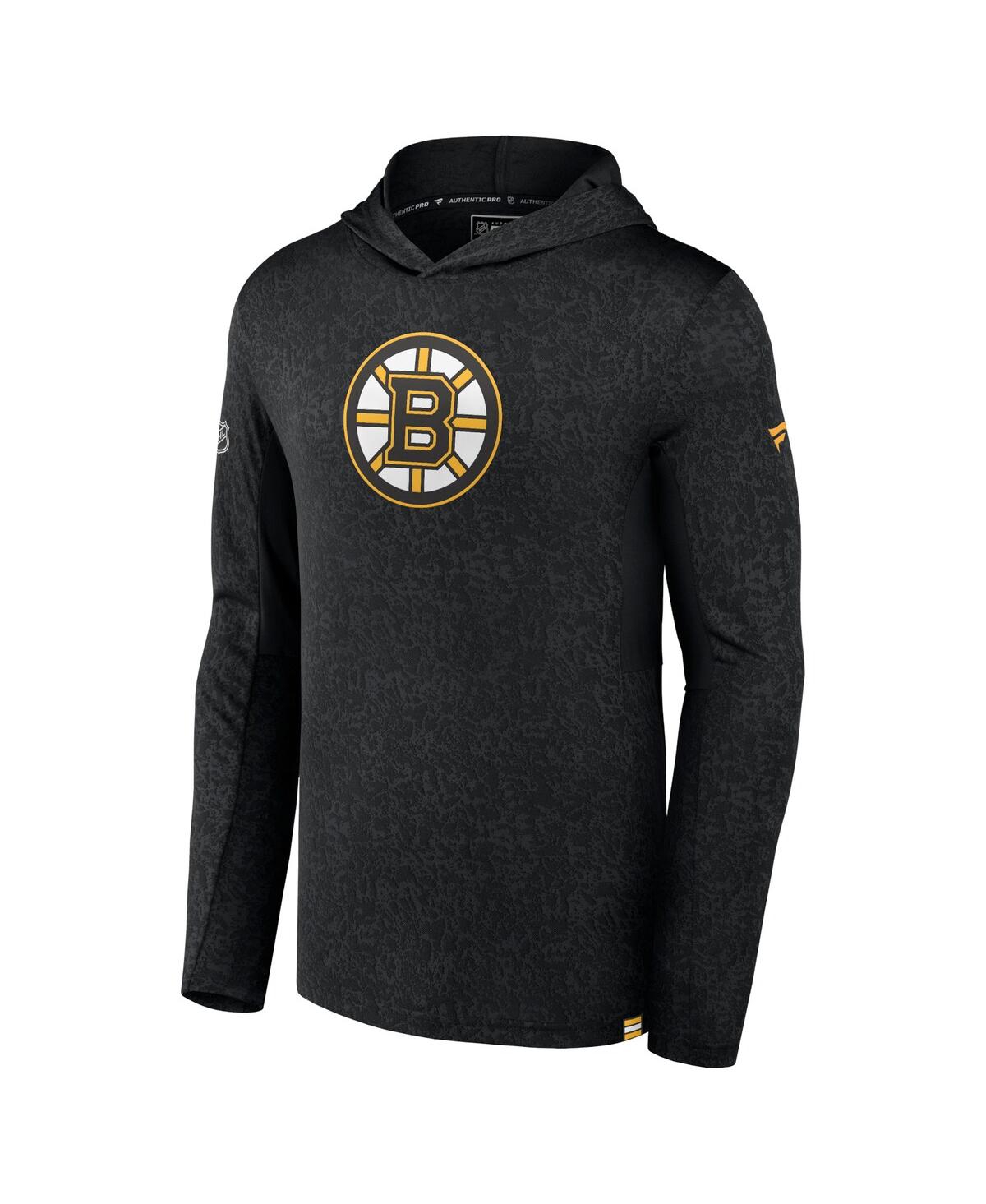 Men's FanaticsBoston Bruins Authentic Pro Lightweight Pullover Hoodie - Black