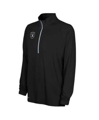 Men's Black Las Vegas Raiders Combine Authentic Raglan Quarter-Zip Top