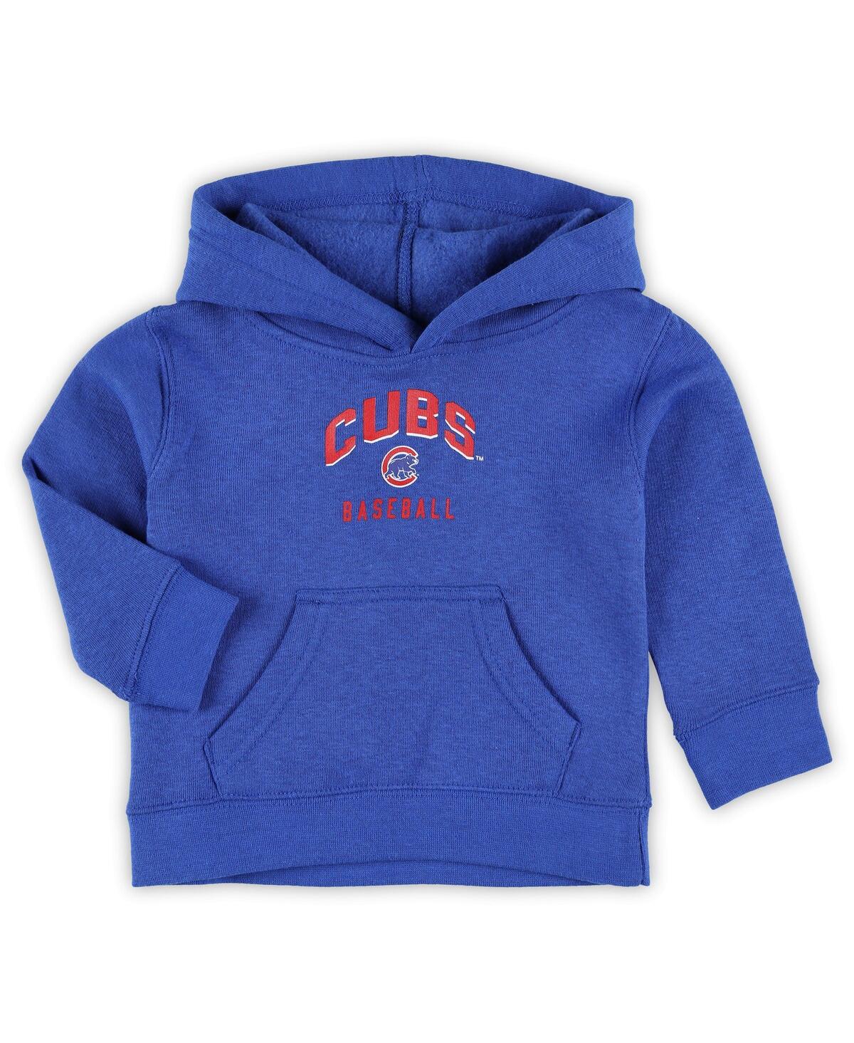 Shop Outerstuff Infant Boys And Girls Royal, Heather Gray Chicago Cubs Play By Play Pullover Hoodie And Pants Set In Royal,heather Gray