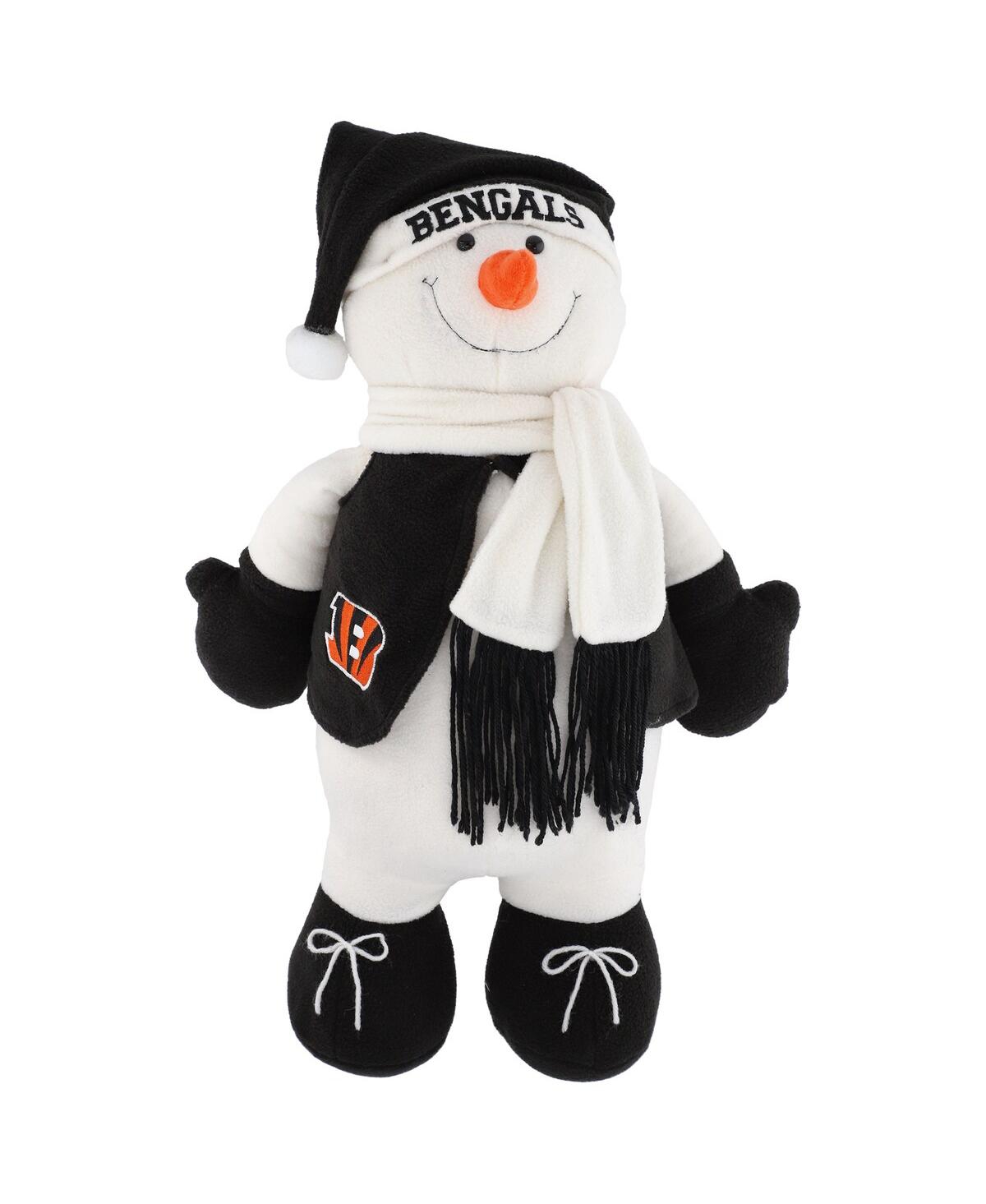Memory Company The  Cincinnati Bengals 17" Frosty Snowman Mascot In White,black