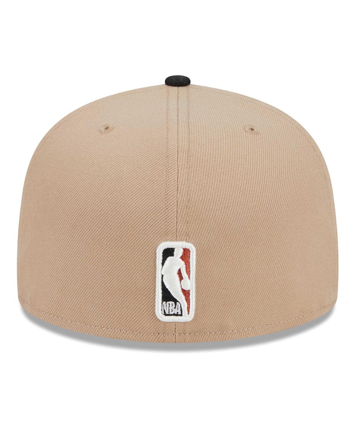 Men's New Era Black, Burnt Orange Logo 2-Tone 59FIFTY Fitted Hat - Black, Burnt Orange